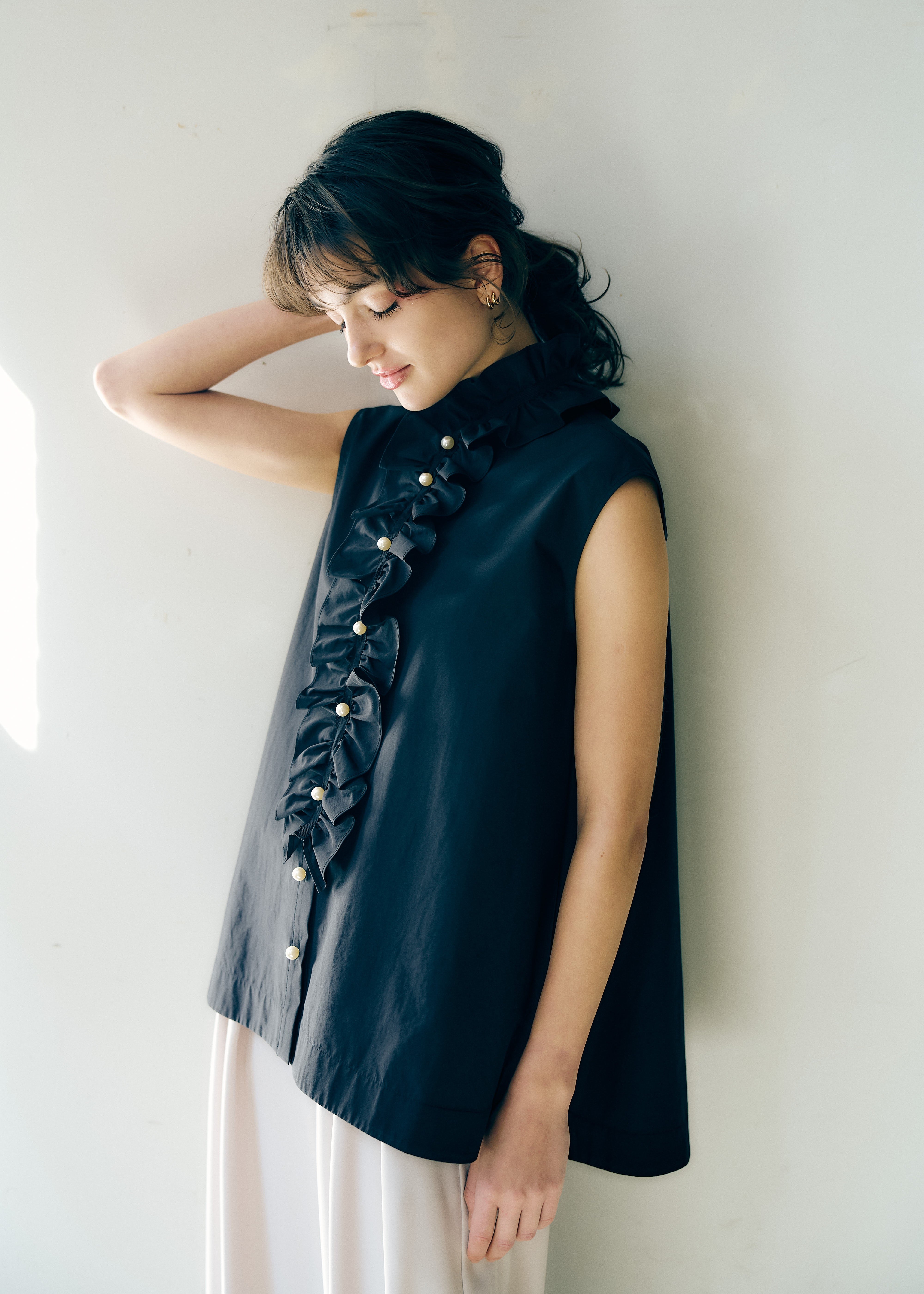 再販】2WAY・ルーシュタイノースリーブブラウス – fiorfiore_onlineshop