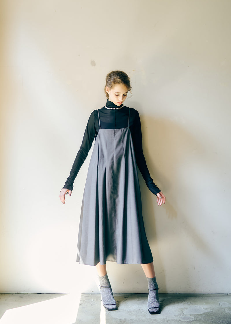 【再販・定番】メッシュニットハイネックトップス
