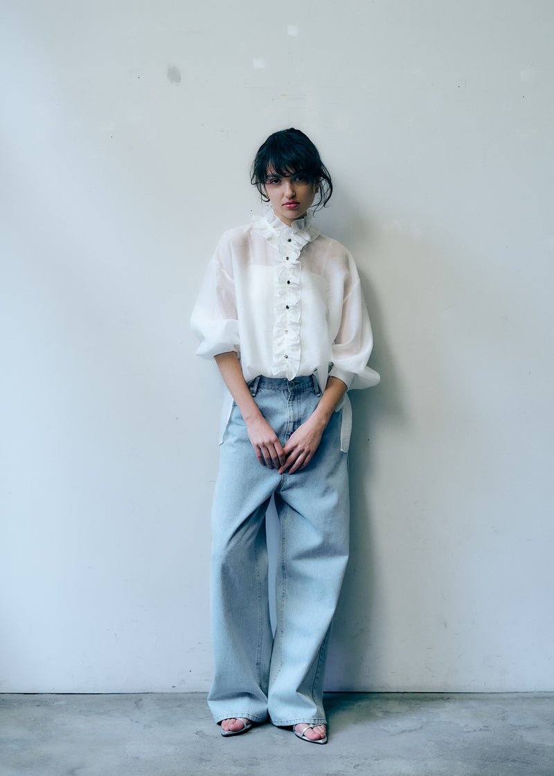 【再販】2WAYルーシュタイブラウス