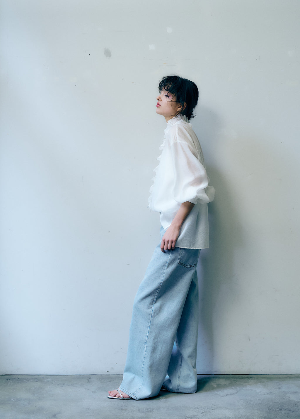 【再販】2WAYルーシュタイブラウス