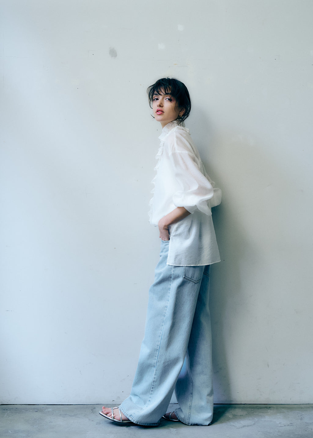 【再販】2WAYルーシュタイブラウス