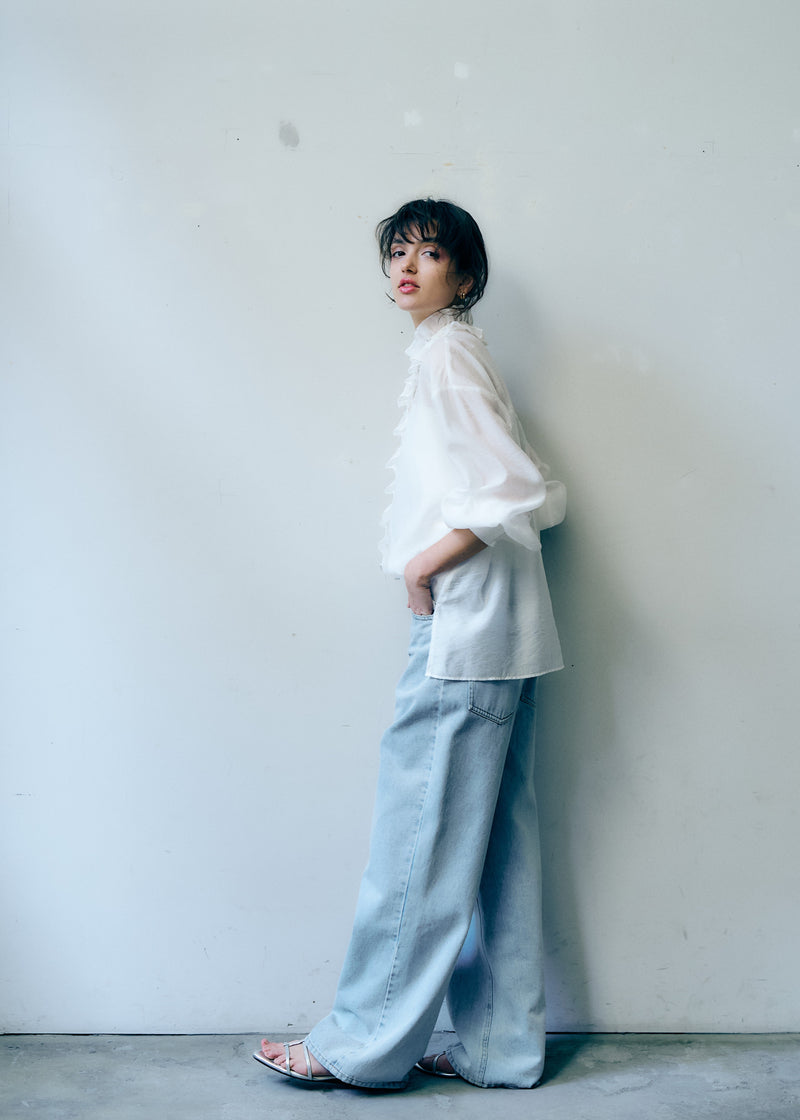 【再販】2WAYルーシュタイブラウス
