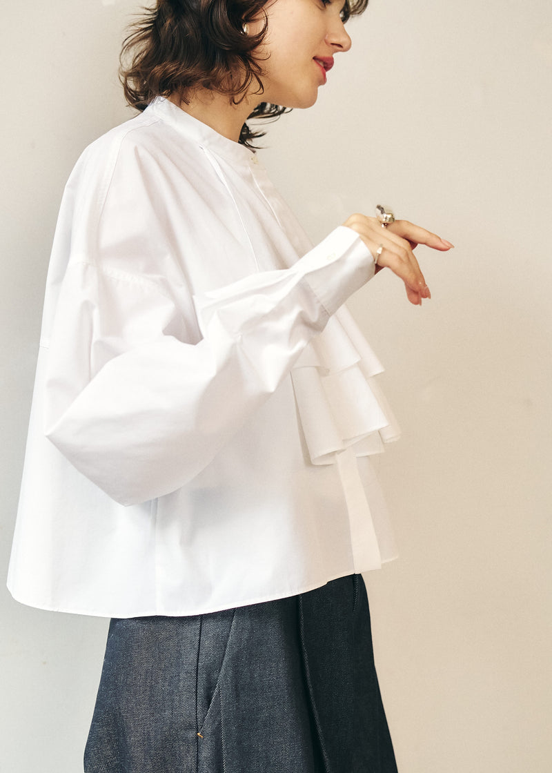 ティアードラッフルシャツ