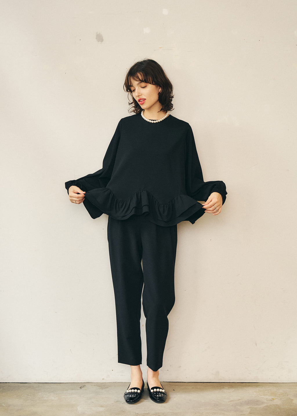 【farfalle × anana】パールローファー
