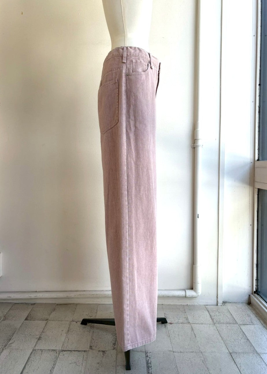 カラードロストデニムワイドパンツ