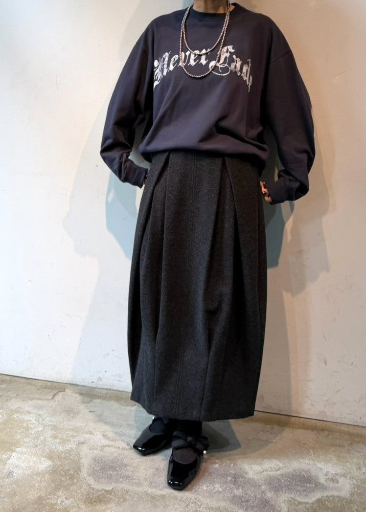 ウールライクコクーンスカート
