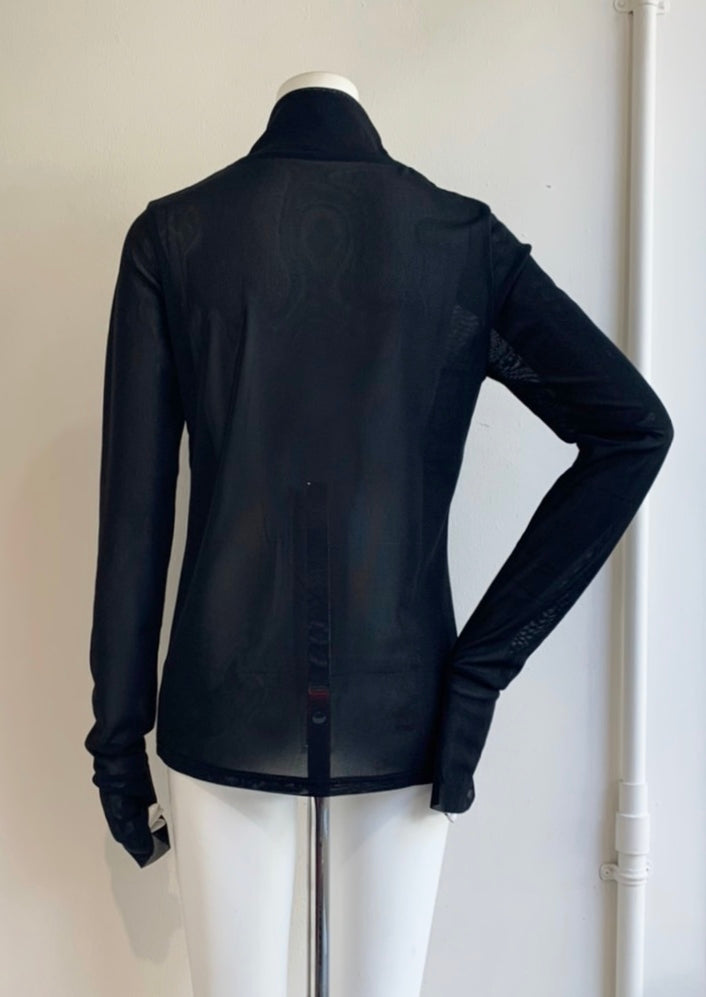 【再販・定番】メッシュニットハイネックトップス