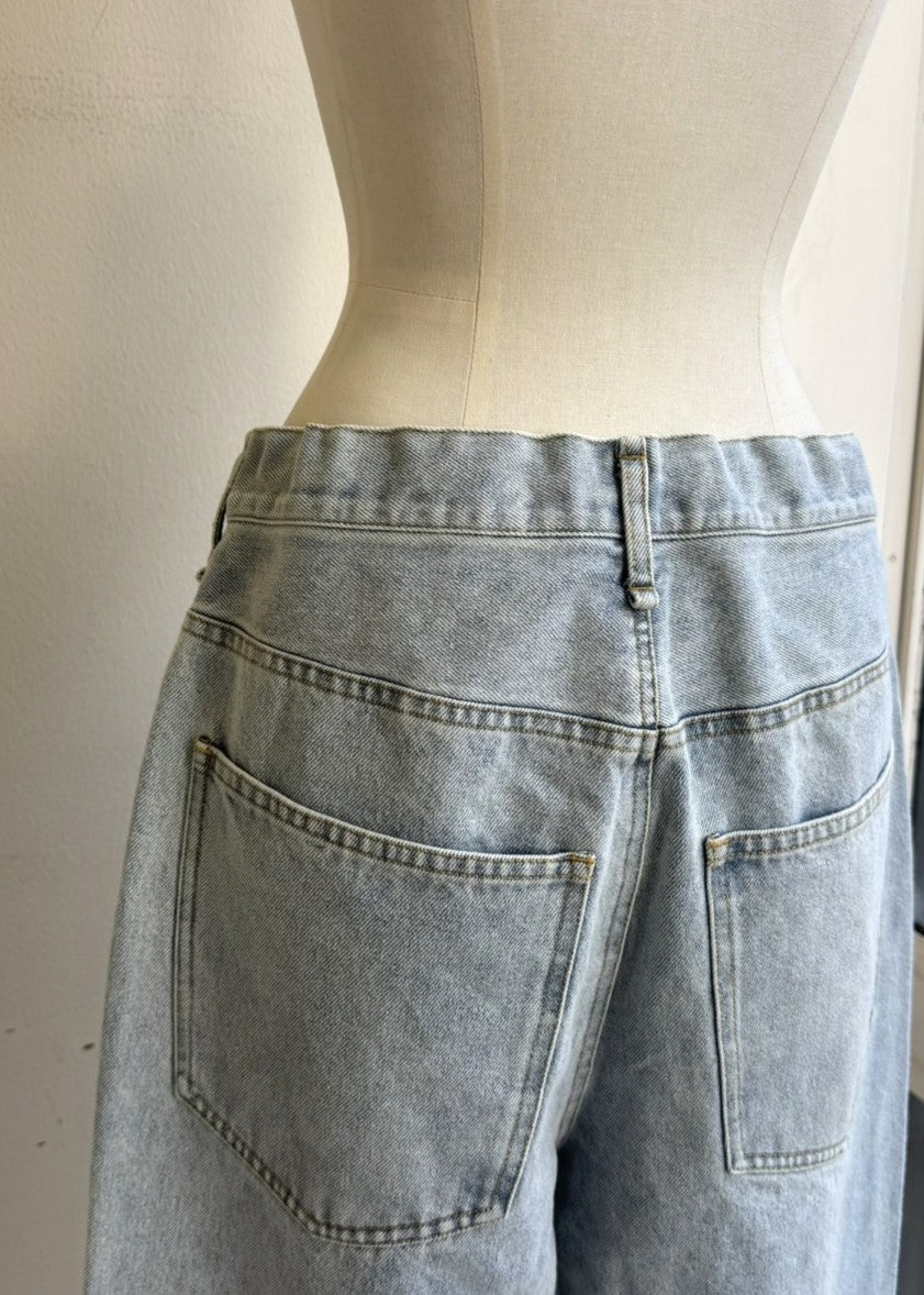 【再販】ドロストワイドデニムパンツ