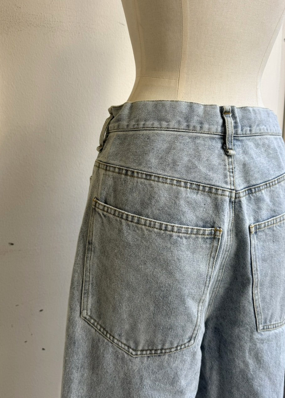 【再販】ドロストワイドデニムパンツ