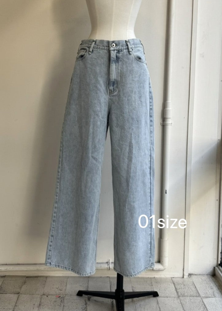 【再販】ドロストワイドデニムパンツ
