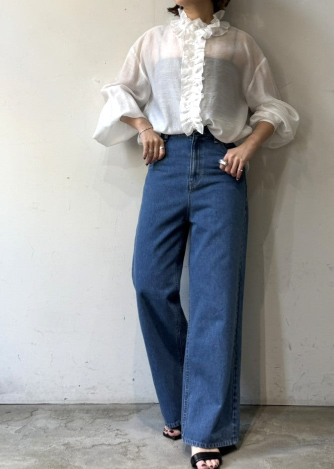 【再販】ドロストワイドデニムパンツ