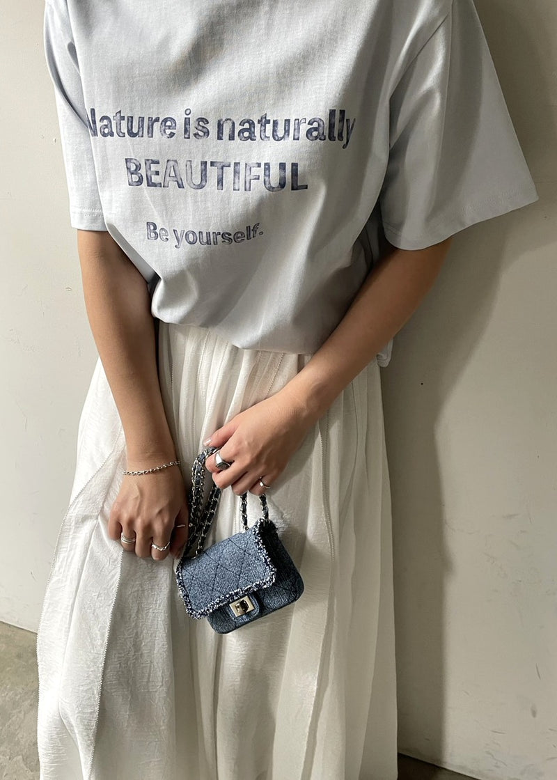 デニムキルティングミニBAG