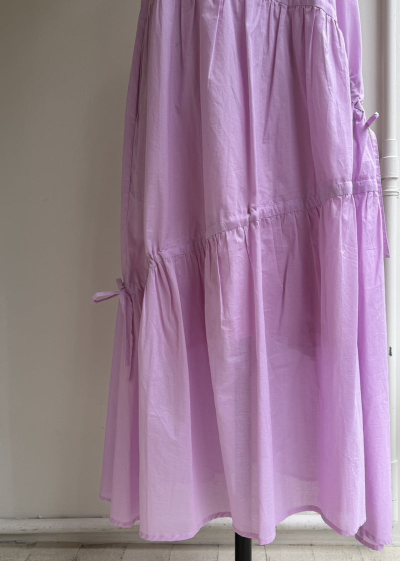 綿ボイルドロストギャザーワンピース