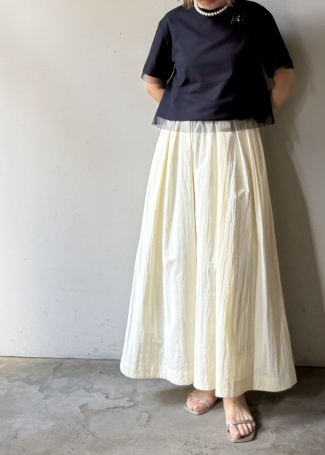 チュールレイヤードカットソー