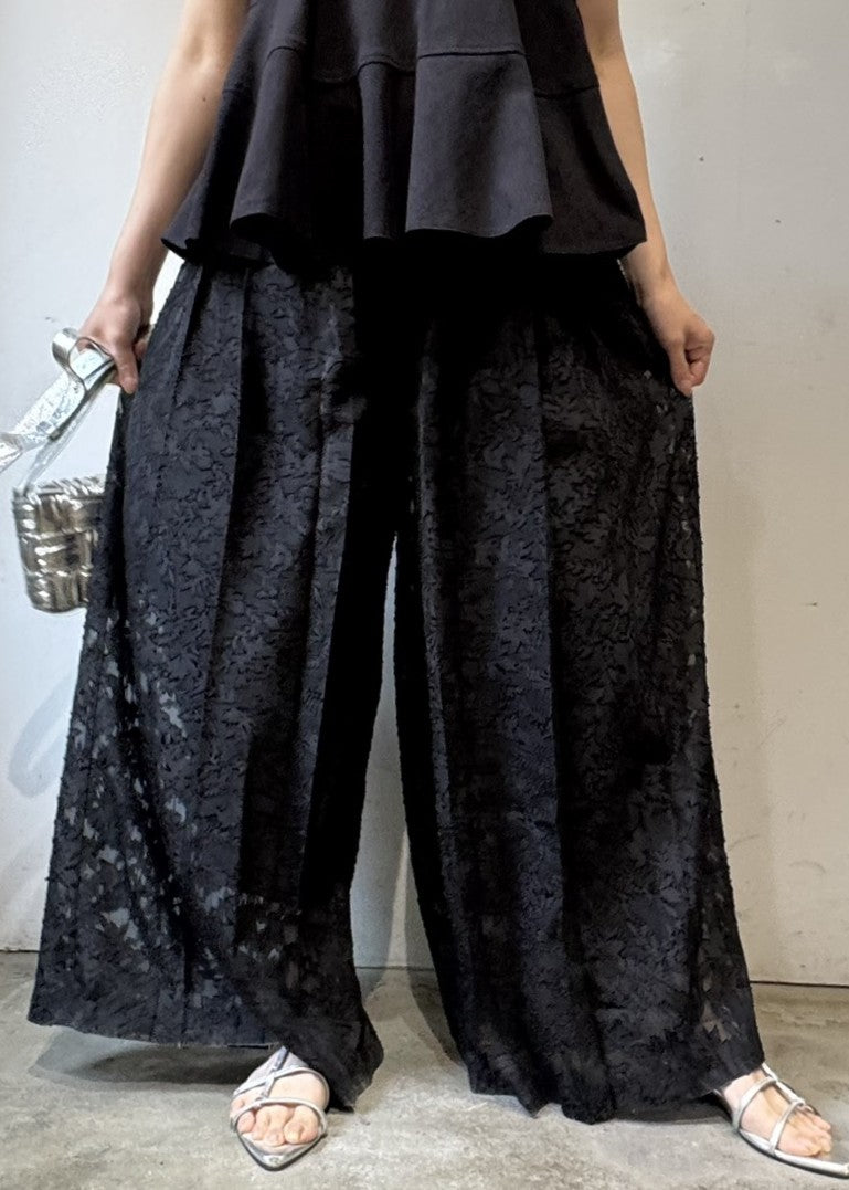 シアージャガードプリーツパンツ