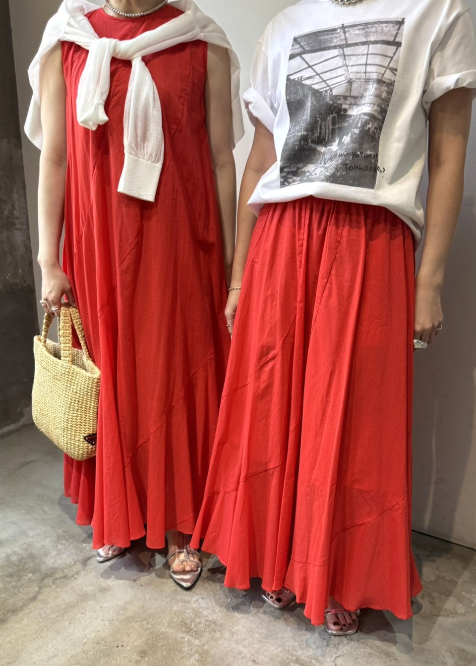 【再販】綿ボイルエスカルゴフレアースカート