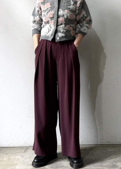 【再販・新色追加】ハイウエストストレートパンツ