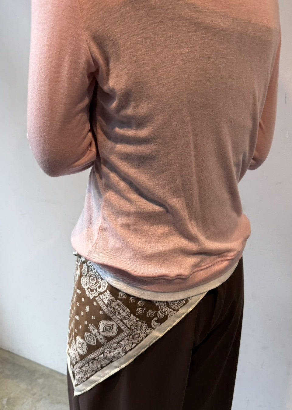 【再販・新色追加】ウール混レイヤード風シアーカットソー