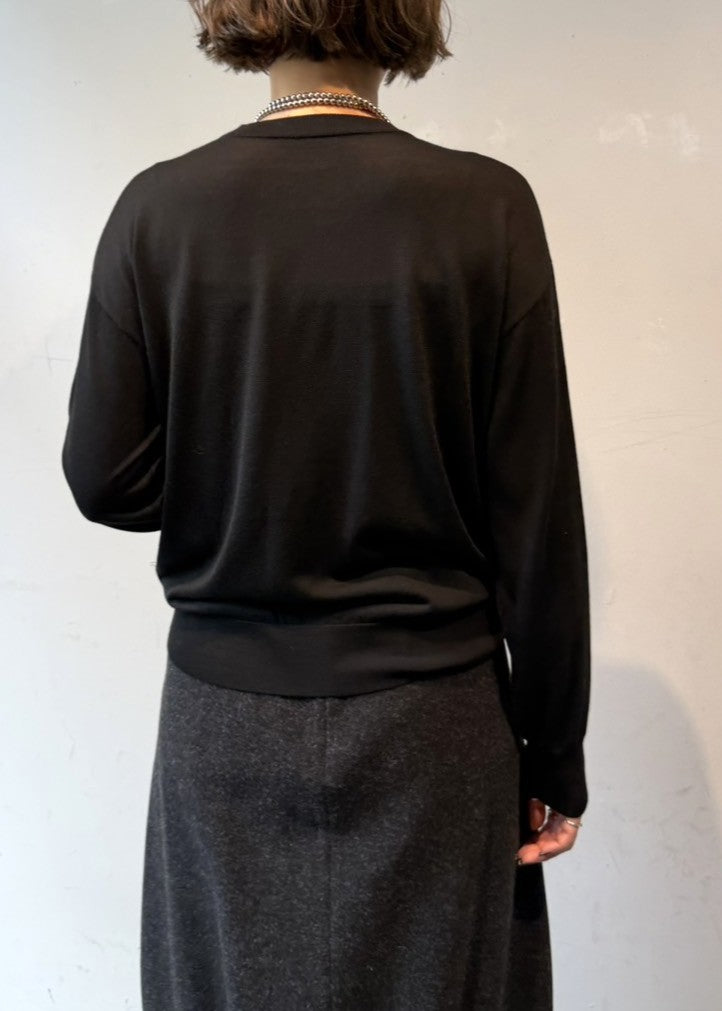 【手洗い可能】ソフトタッチクルーネックニット