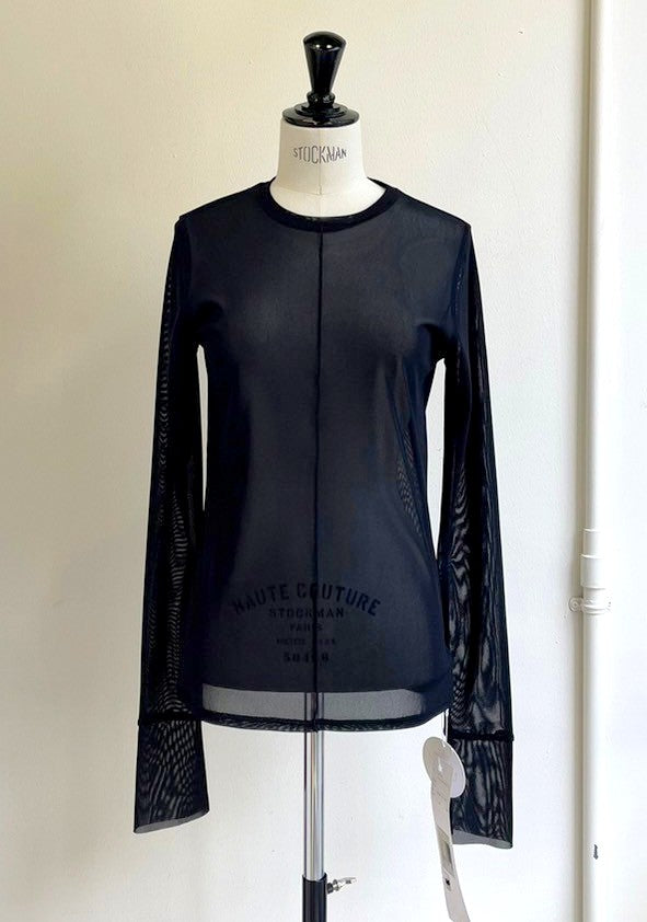 【再販・定番】メッシュニットクルーネックトップス