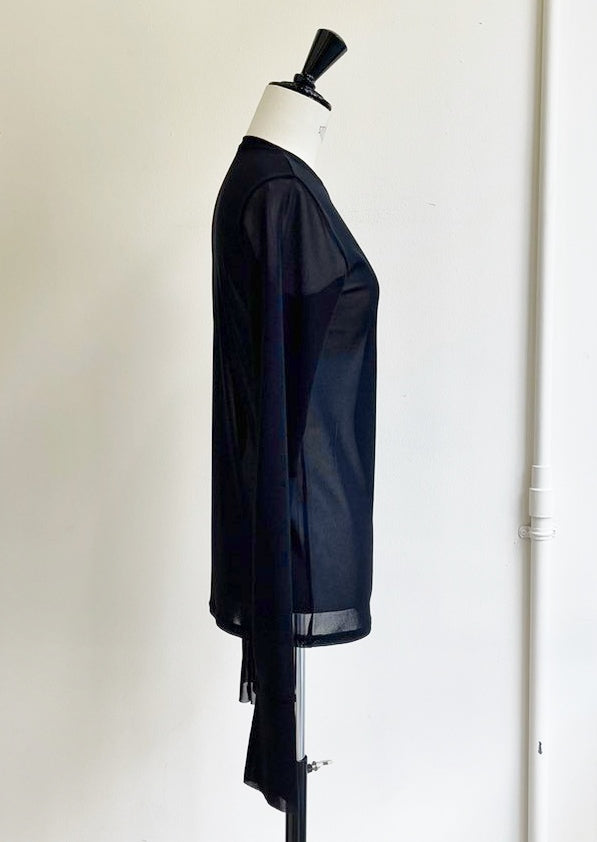 【再販・定番】メッシュニットクルーネックトップス