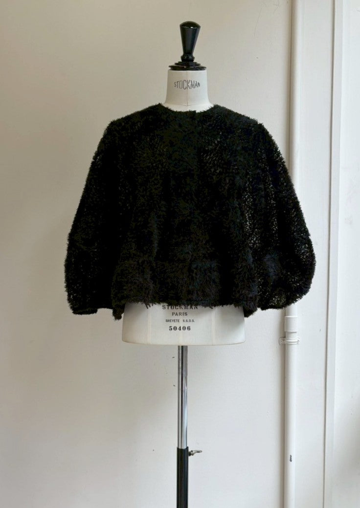 【再入荷】チュールフリルクルーネックジャケット