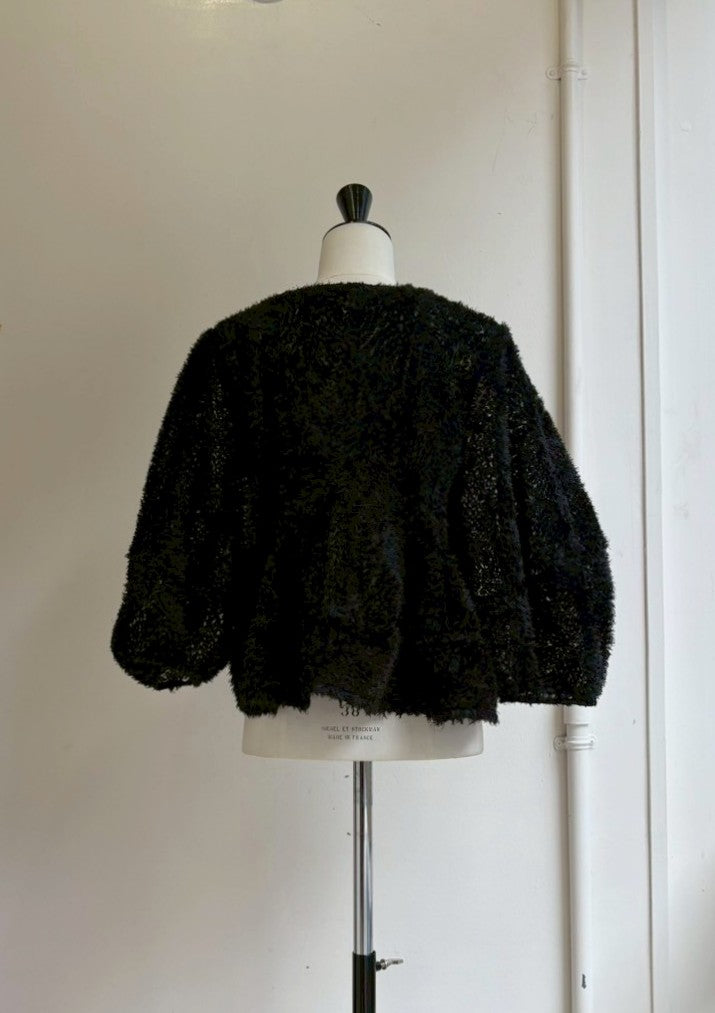 【再入荷】チュールフリルクルーネックジャケット