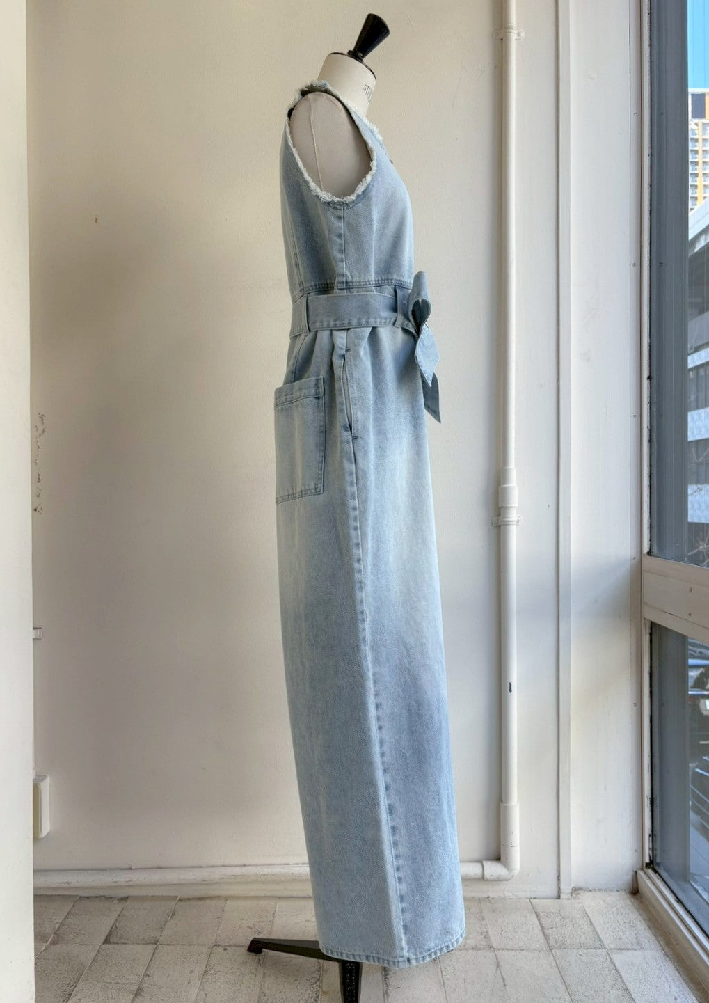 【再販】フロントZIPデニムコンビネゾン