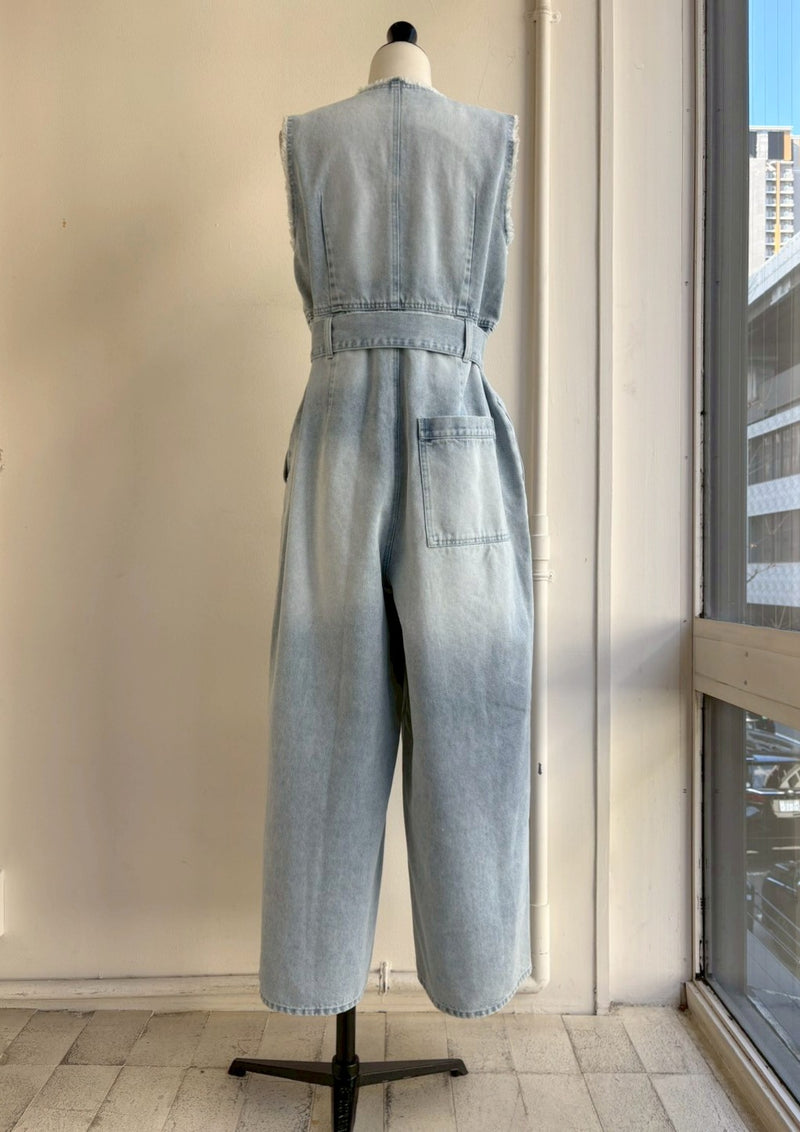 【再販】フロントZIPデニムコンビネゾン